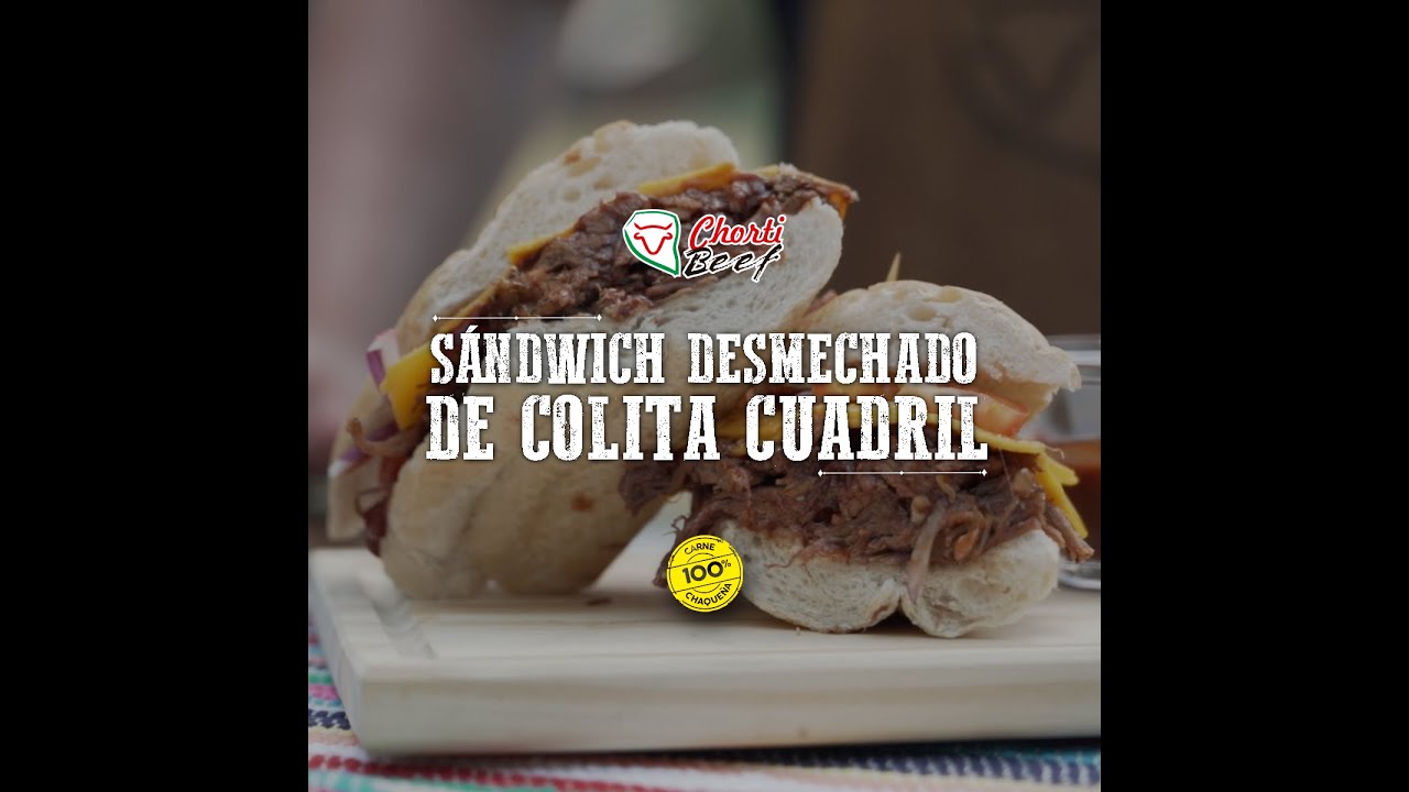Sándwich Desmechado de Colita Cuadril #ChortiBeef