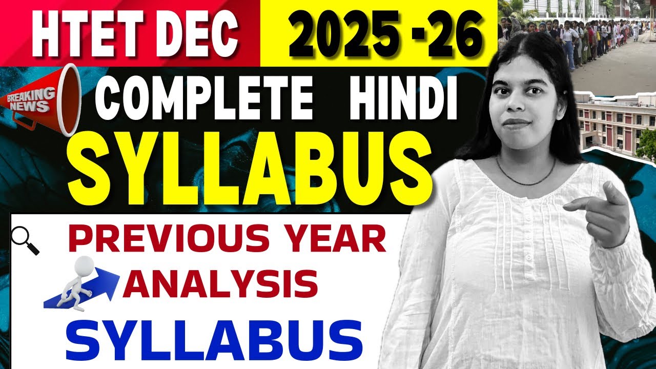 HTET COMPLETE SYLLABUS LEVEL 2 TGT HINDI HTET DEC 2025- 2026 PREVIOUS YEAR ANALYSIS syllabus #htet 
