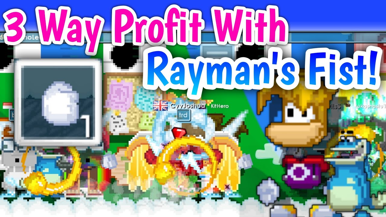 3 Way Profit With Rayman's Fist! | Growtopia How To Profit With Rayman's Fist