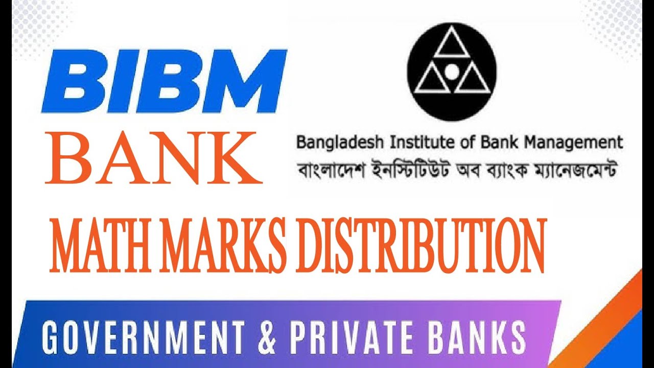 BIBM Bank preliminary math mark distribution || Math mark distribution
