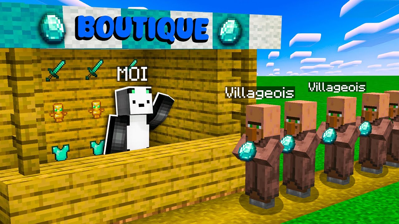 J’ai crée une BOUTIQUE pour ARNAQUER les Villageois sur Minecraft !