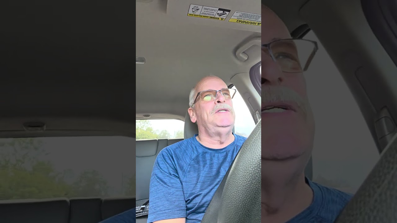 Drive time story. A man and his ostrich.