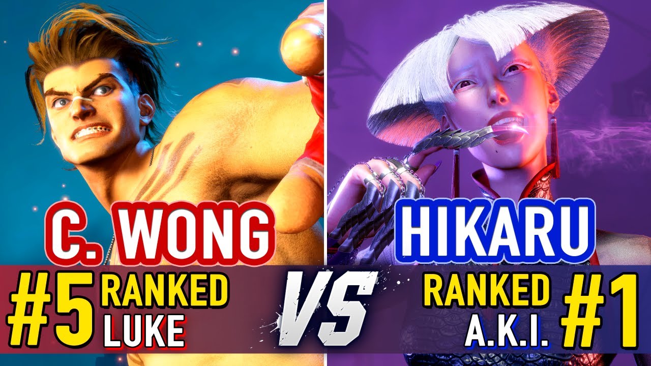 SF6 🤜 Chris Wong (#5 Ranked Luke) vs Hikaru (#1 Ranked A.K.I.) 🤛 SF6 High Level Gameplay