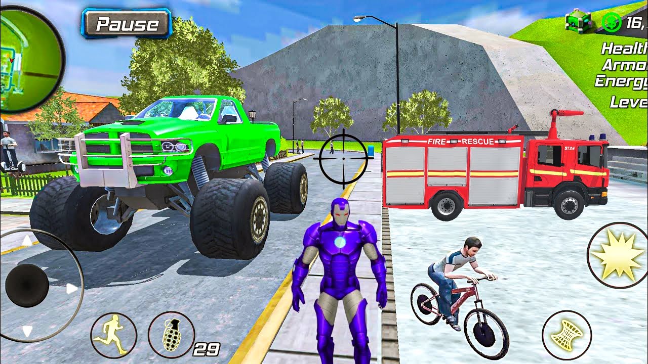 Iron Rope Hero Gangster Crime Vegas City - Android Gameplay