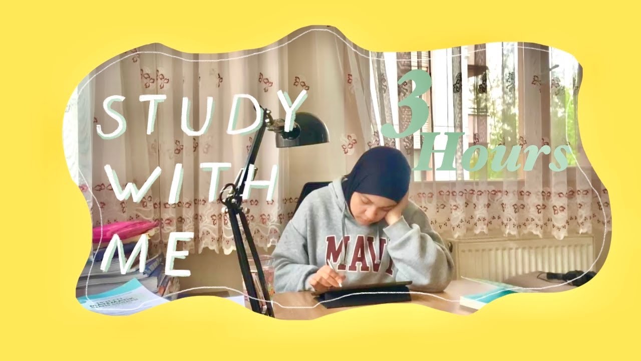 Study With Me | Real time, 3 hours, with lofi background music