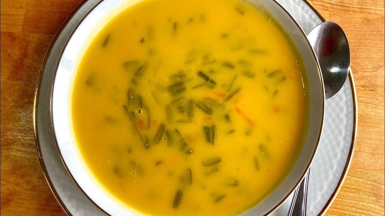 Receita Sopa de Feijão verde (com abóbora e cenoura) | Rápida, prática, e deliciosa!