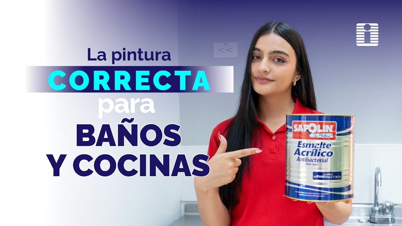🔴 PINTURAS SAPOLIN | ESMALTE ACRÍLICO: BAÑOS Y COCINAS MÁS HIGIÉNICOS, LAVABLES Y PROTEGIDOS 🧼✨