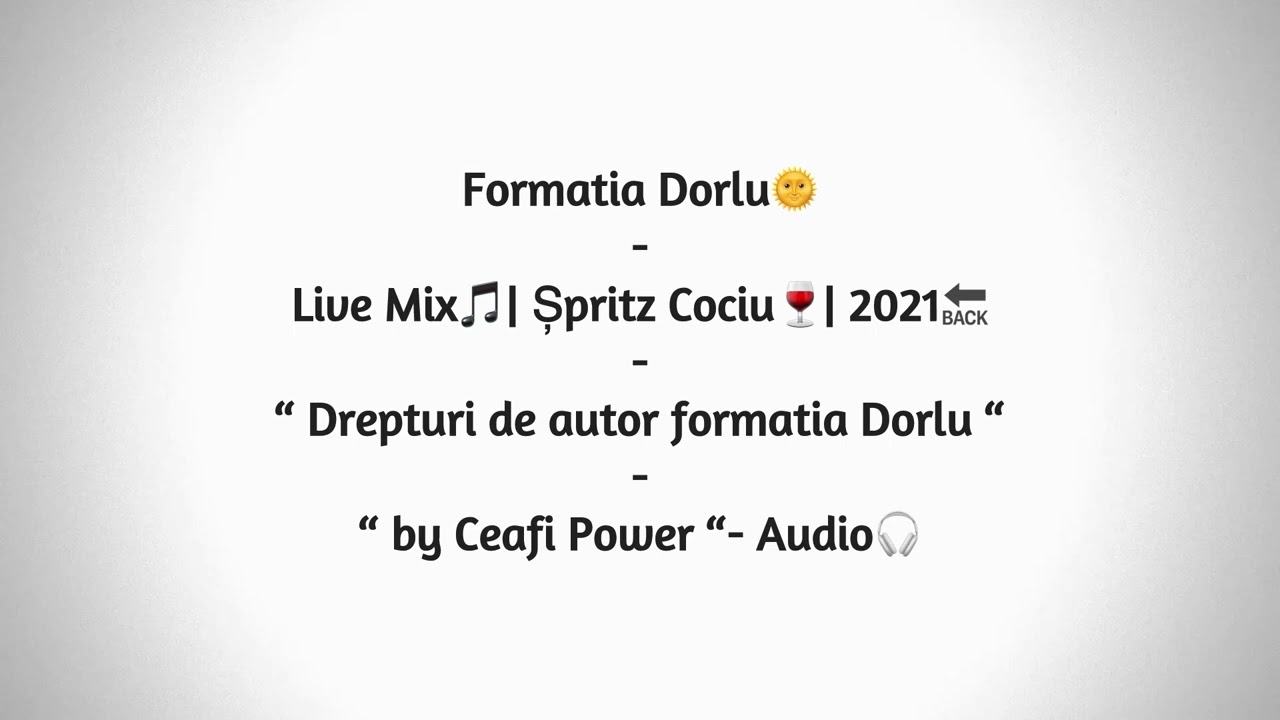 Formatia Dorlu - Live Mix - Șpritz Cociu - 227