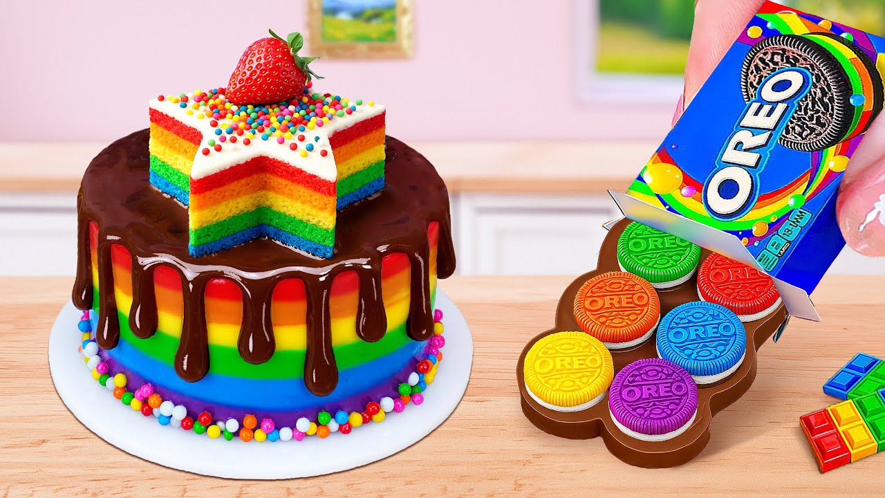 💯Awesome Rainbow Chocolate Cake 🍩Miniature Cake Decoration Ideas 💕Tana Mini Cakes