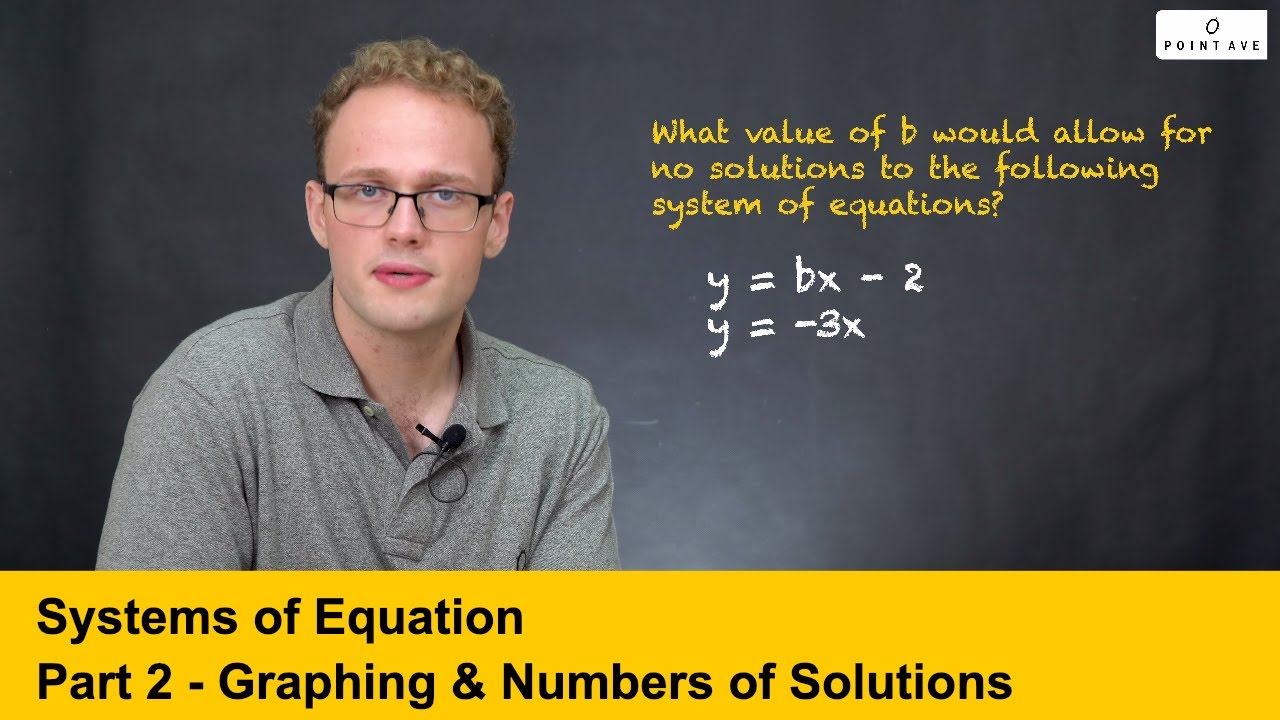 SAT Math:  Systems of Equations - Part 2- Graphing & Numbers of Solutions
