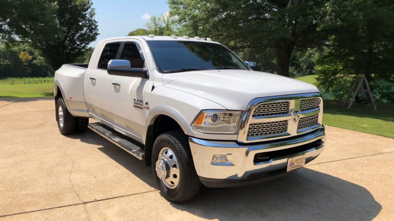 2015 RAM 3500 LARAMIE MEGA CAB 4X4 CUMMINS DIESEL 47K MILES USED FOR SALE INFO WWW.SUNSETMOTORS.COM