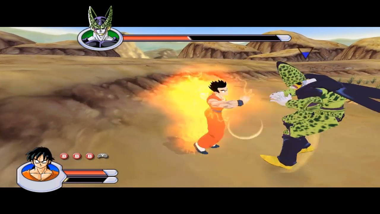 [TAS] Dragon Ball Z Sagas Yamcha vs Perfect Cell No Damage(HARD)
