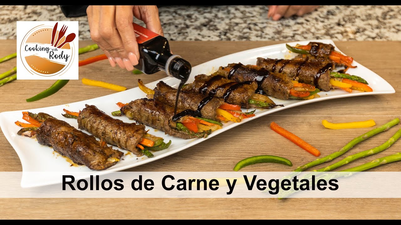 Rollos de Carne y Vegetales