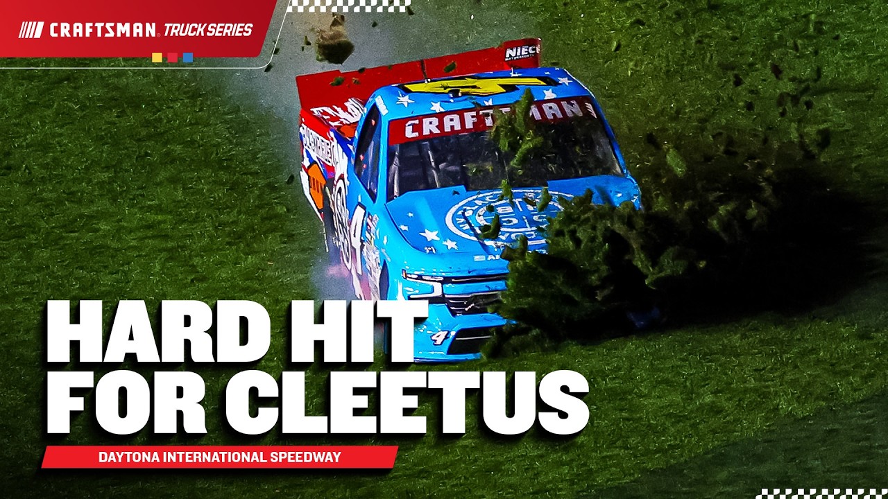 Cleetus McFarland’s NASCAR Truck Debut Ends in Hard Crash at Daytona
