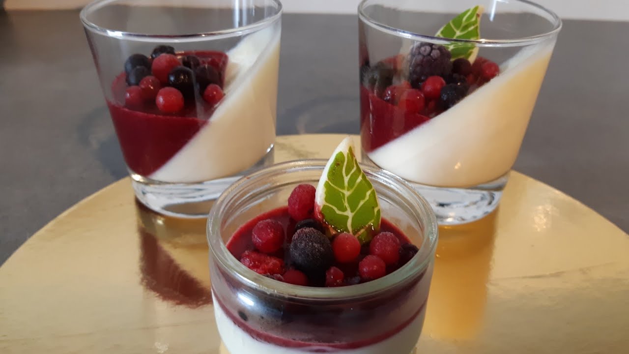 🍓Panna cotta penchée aux fruits rouges🍓/بناكوتا ناجحه🍓