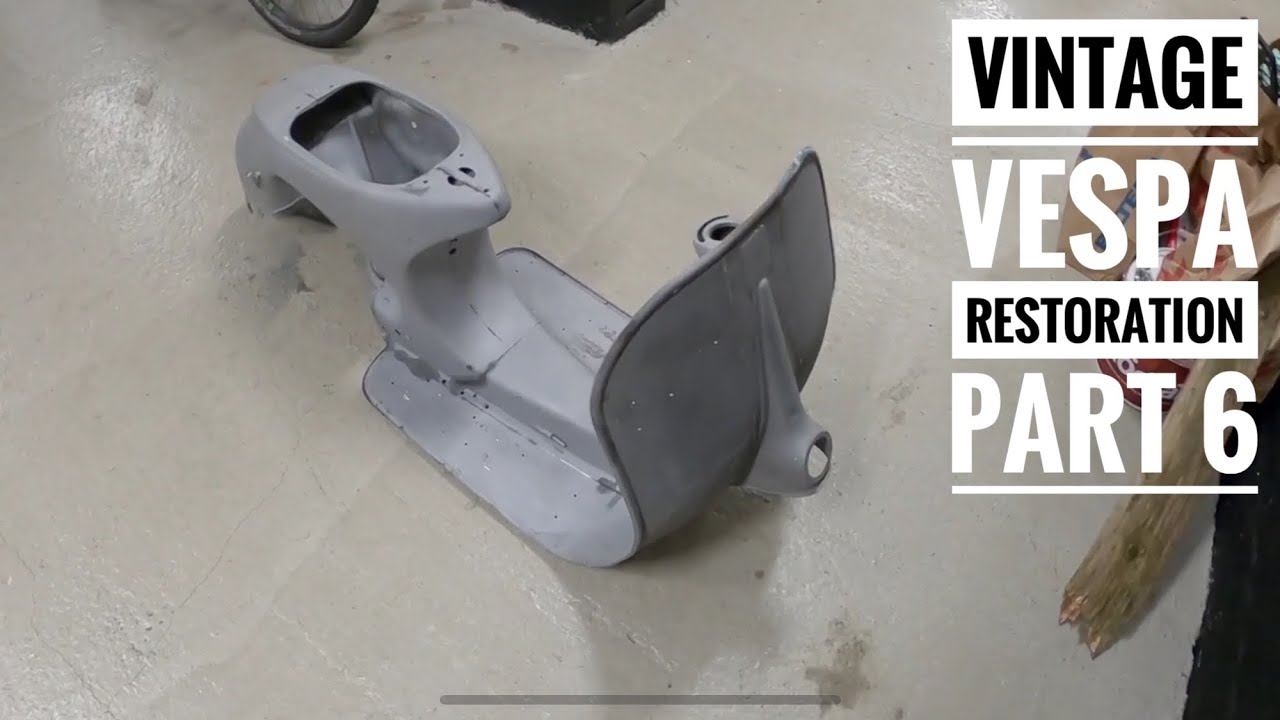 Vespa scooter restoration, part 6 new paint