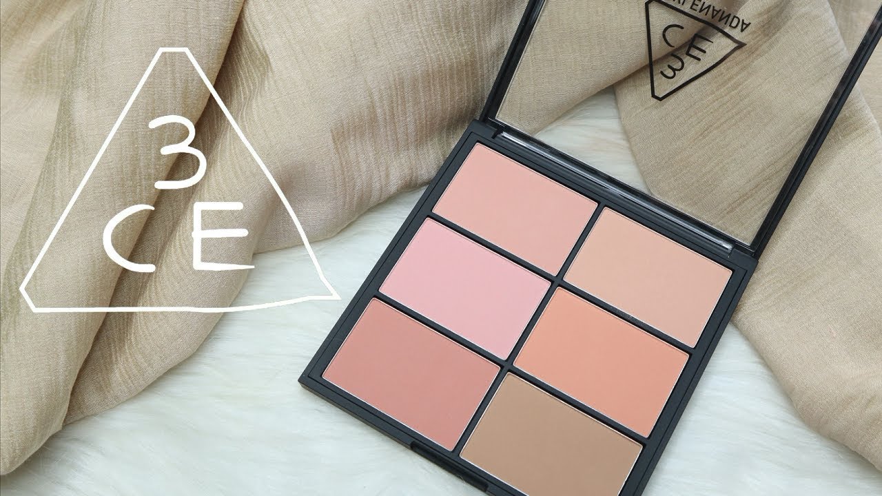[VenusLog] 𝟑𝐂𝐄 𝐒𝐖𝐀𝐓𝐂𝐇 | 3CE pro multi blush color palette - Softener | 胭脂盤試色