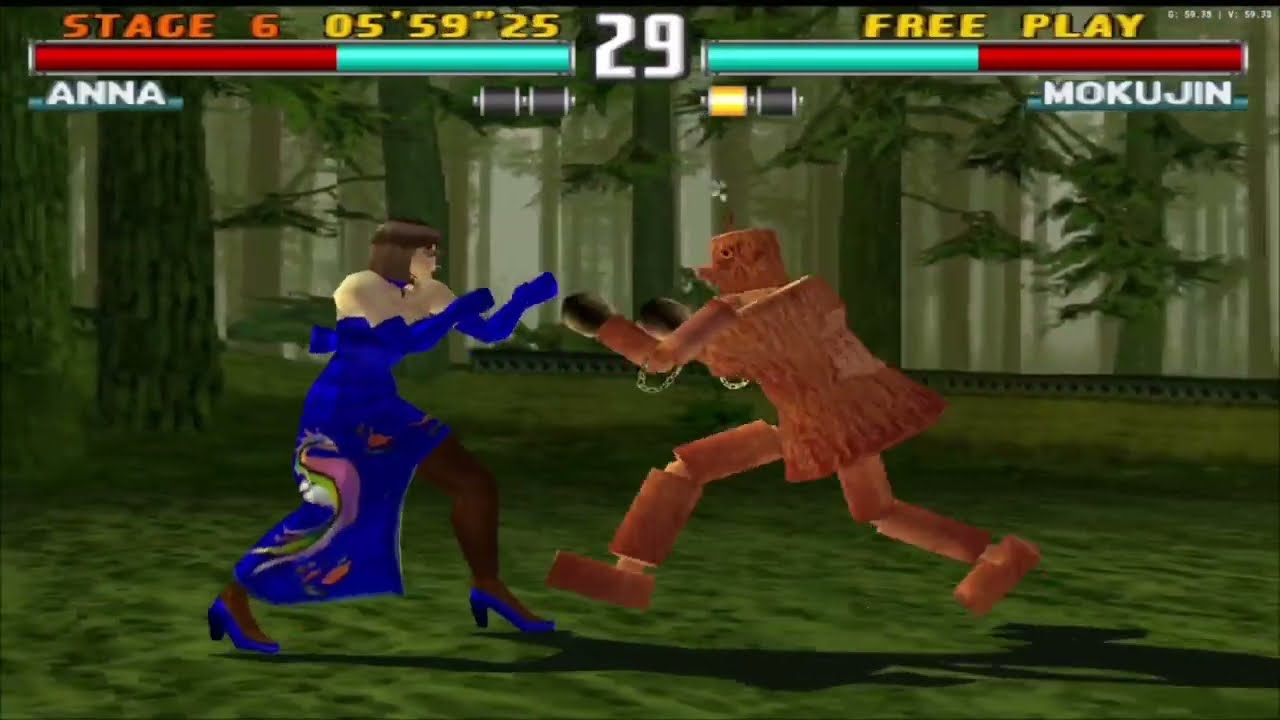 Tekken 3 | Anna Williams Hard Settings Gameplay & Ending  (4k 60 fps)