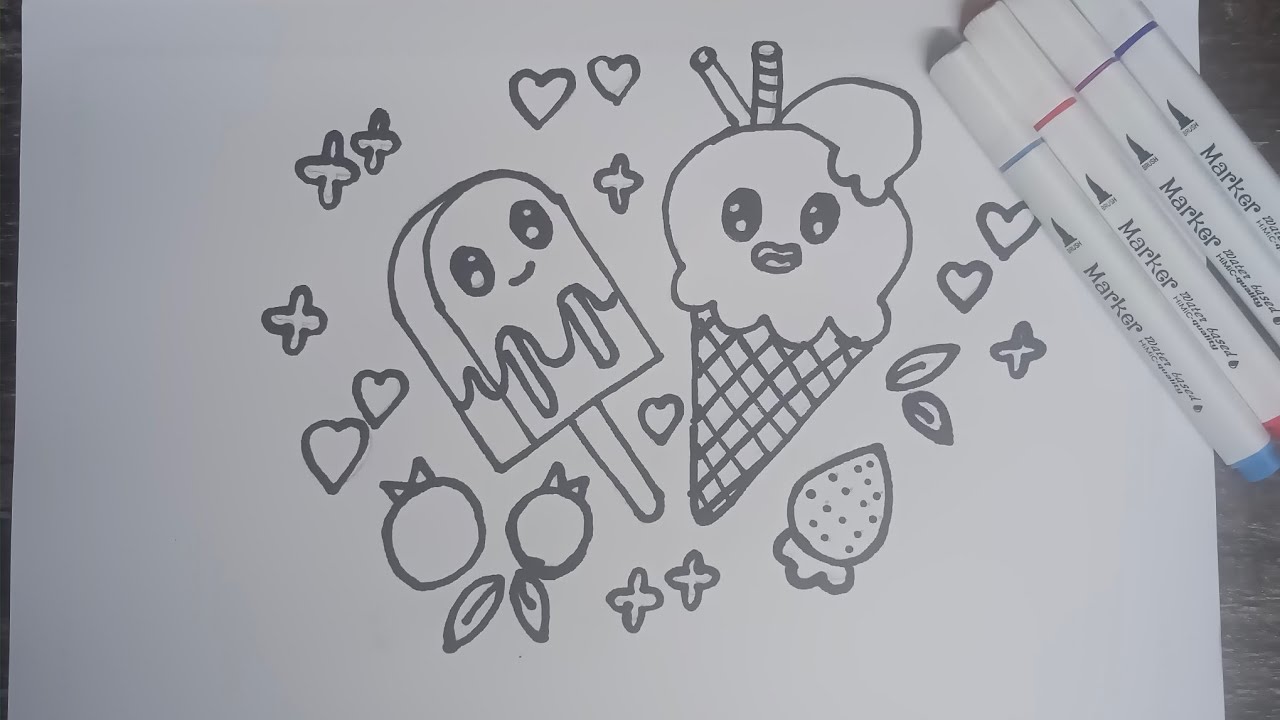 How To Draw Cute Ice Cream ? Cute Ice Cream kaise Bnaye ?