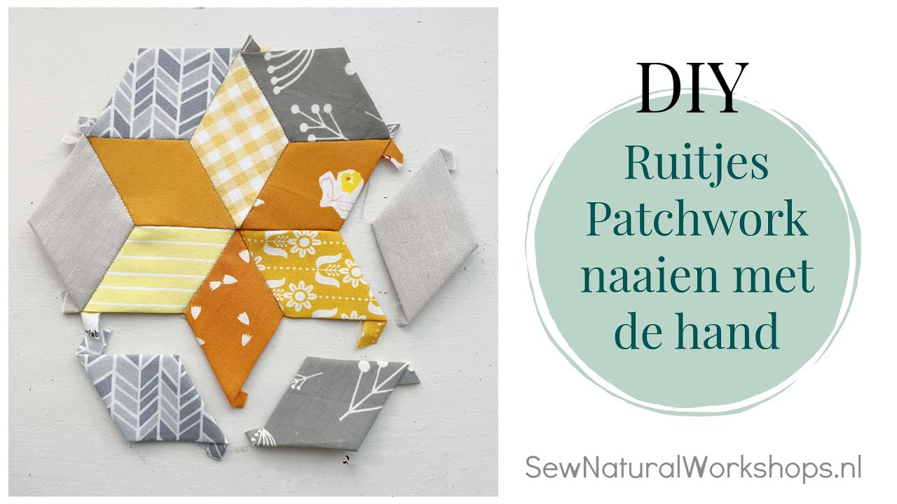 Ruitjes Patchwork naaien met de hand