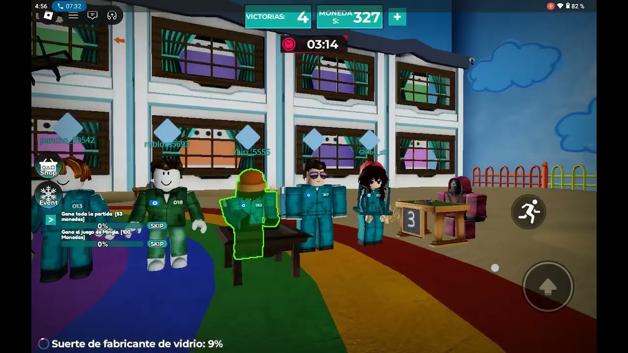 Jugando los juegos del calamar con mi amigo 
