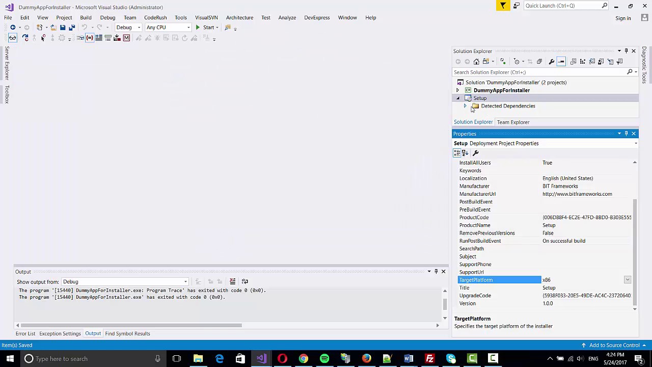 How to create Setup exe file in Visual Studio 2017 2015 or 2013