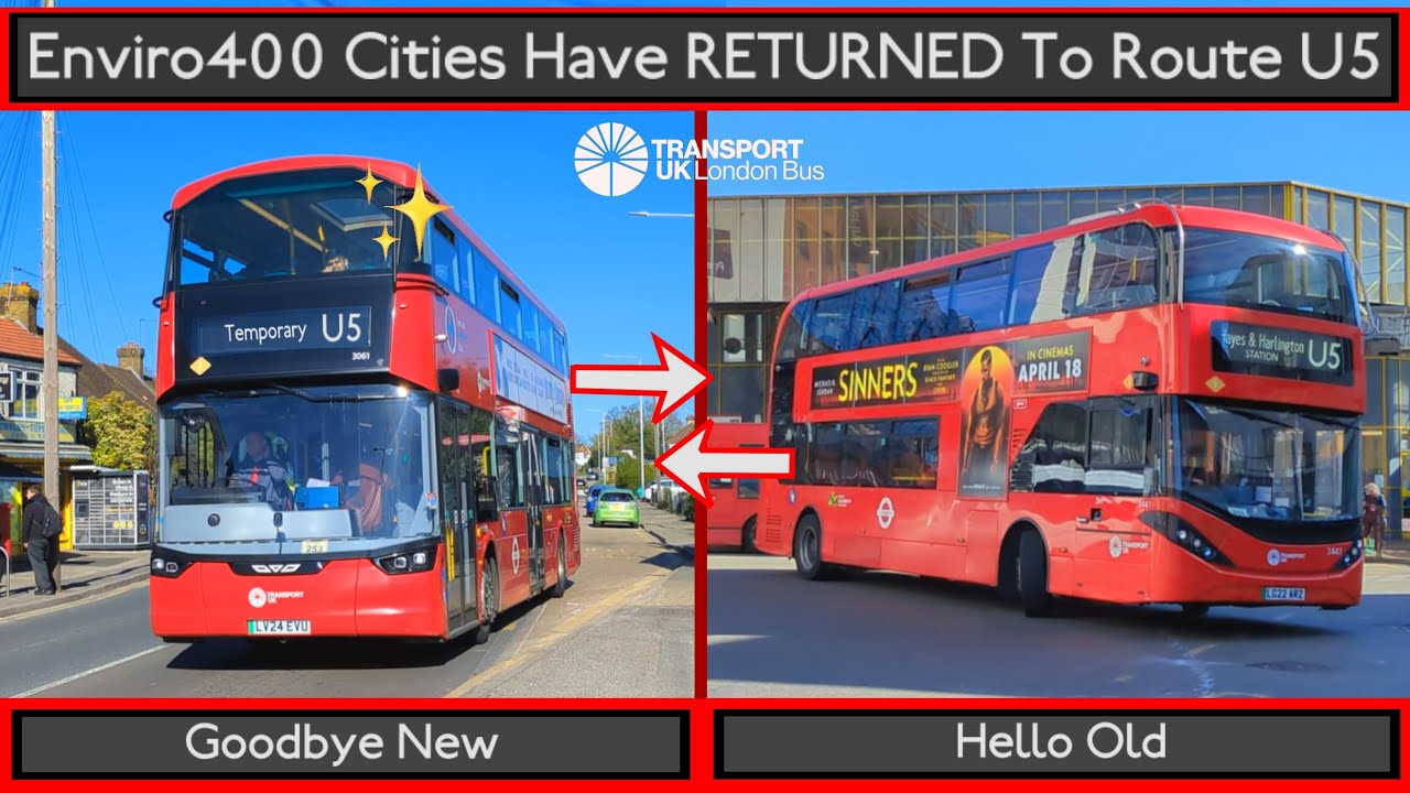 Enviro400 City EVs have RETURNED to Route U5! Replacing Electroliners (London Bus Changes EXPLAINED)