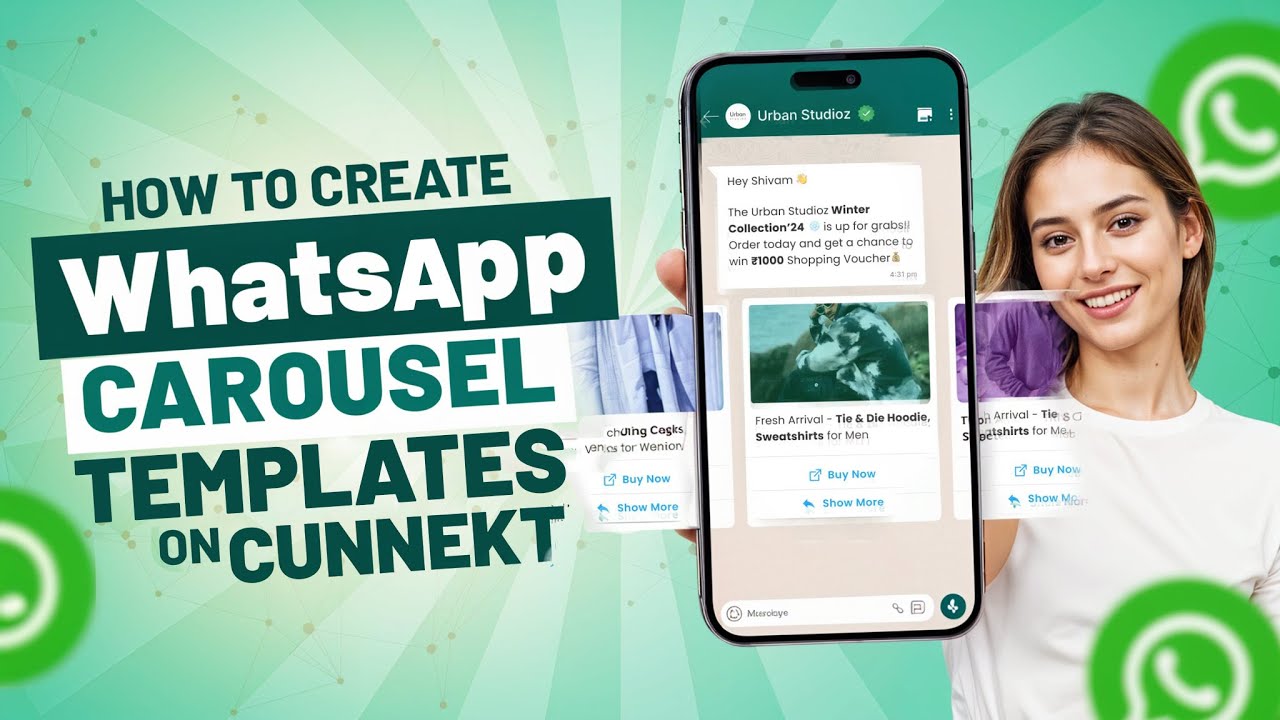 How to Create & Send WhatsApp Carousels with Cunnekt Platform | Step-by-Step Tutorial