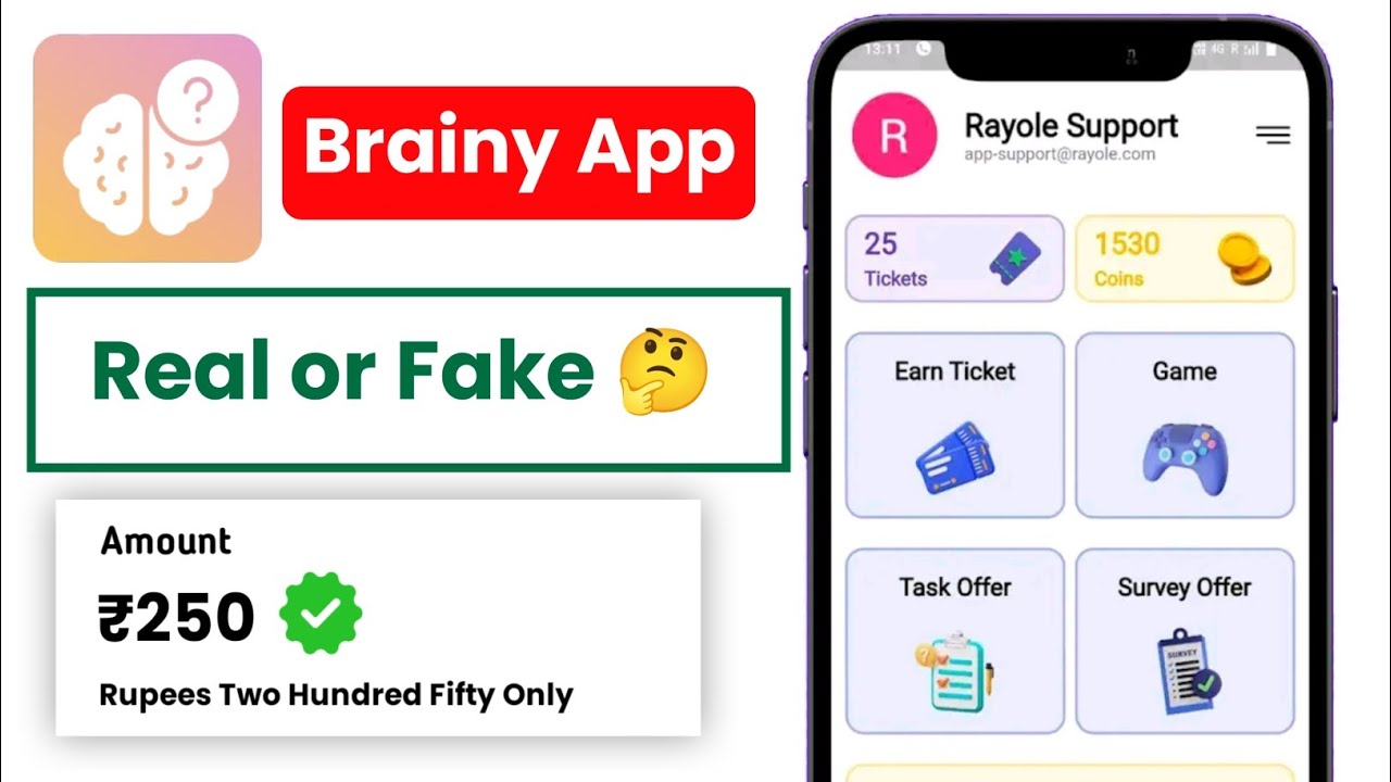 Brainy app Real or not? | Brainy app real or fake? | Technical khufiya