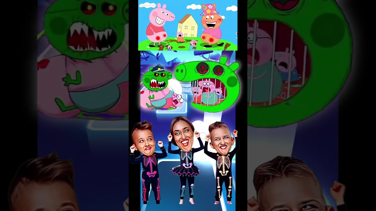 Peppa Pig and Sprunki Sonic.exe Retake phase4 - Tiles Hop Shorts #sprunki #shorts #tileshop