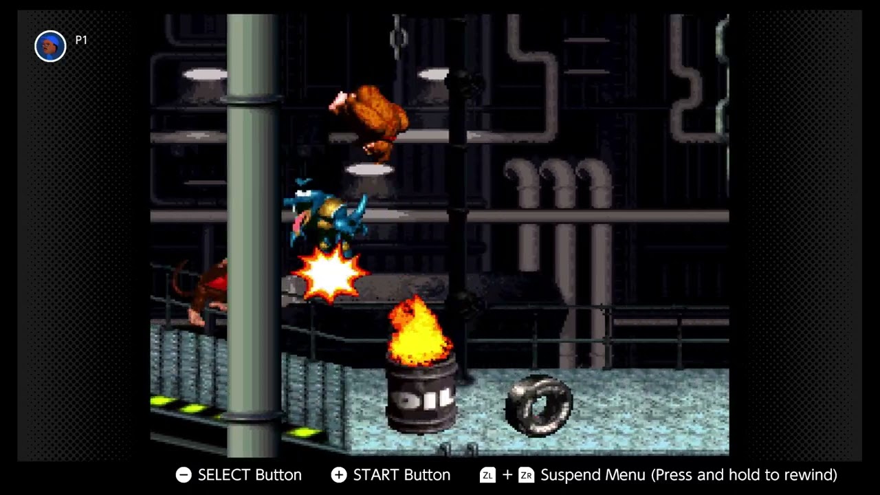 Donkey Kong Country; 5-1 Oil Drum Alley!; 2024/8/2 AZL9S no mic SNES-NSO video