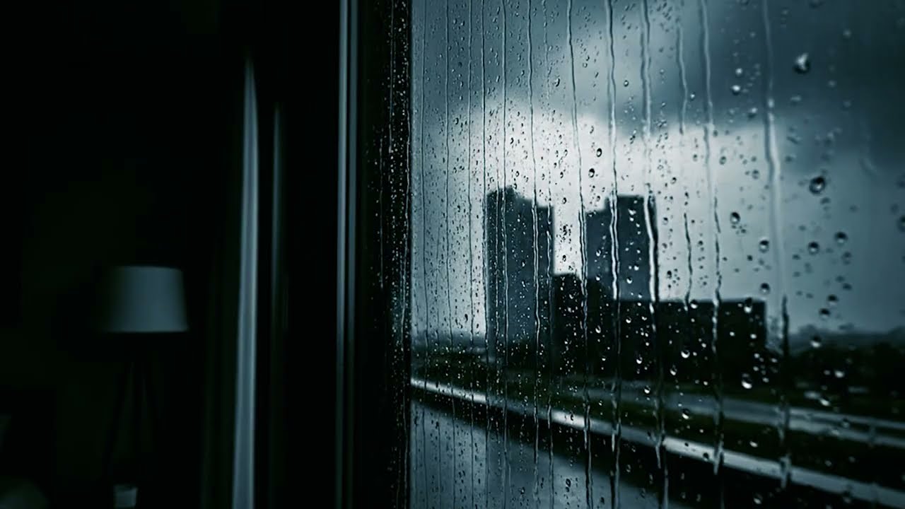3 Hours Gentle Rain Outside | Cozy Room Atmosphere for Focus & Meditation