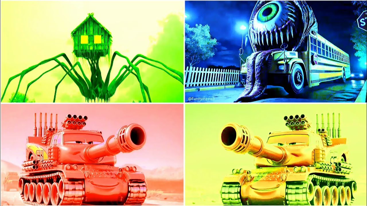 SCHOOL BUS 🆚 HOUSE HEAD 🆚 McQUEEN TANK - COFFIN DANCE SONG | TILES HOP #152