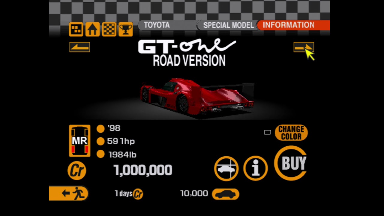 Gran Turismo 2 (PS1) NTSC (USA Version) - All Cars from East City - Full HD