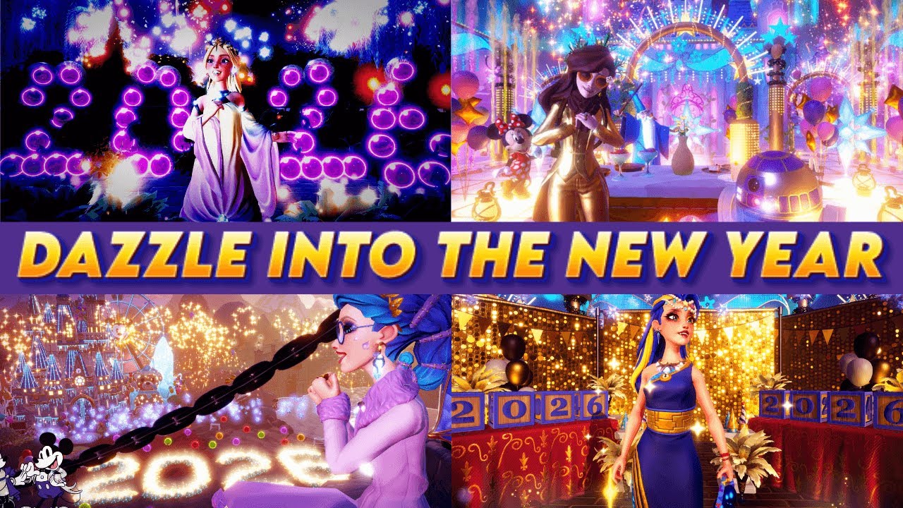 Dazzle Into The New Year Inspiration in Disney Dreamlight Valley. Happy New Year! 🎉