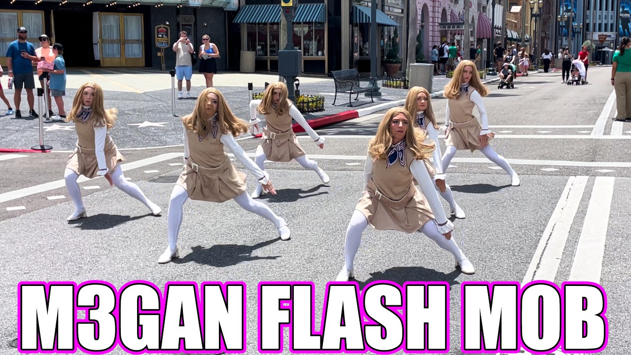 2025 M3GAN FLASH MOB SHOW Universal Studios Orlando Florida