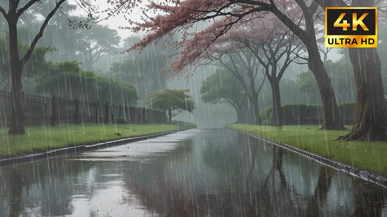 Morning Rain in a Peaceful Garden for Deep Sleep and Calm Relaxing Nature Sounds 🌧️🌿
