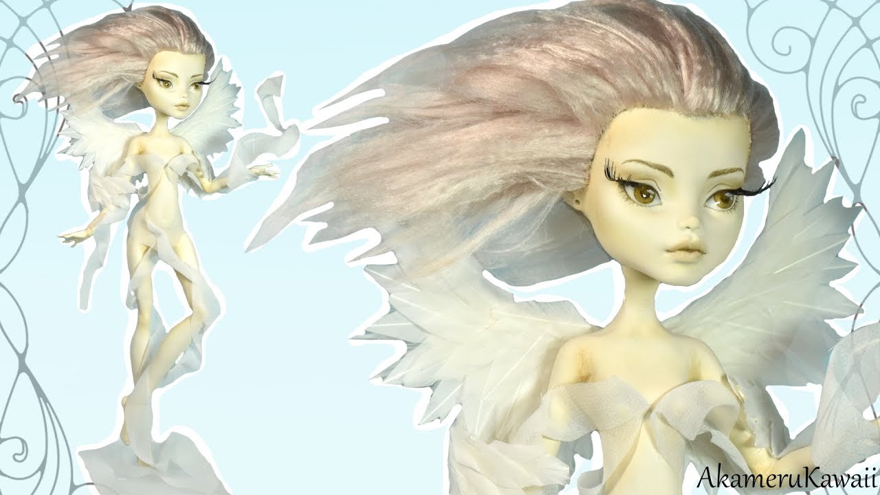 How to: Air nymph / Elemental Fairy Doll - Monster High Figurine Repaint Tutorial