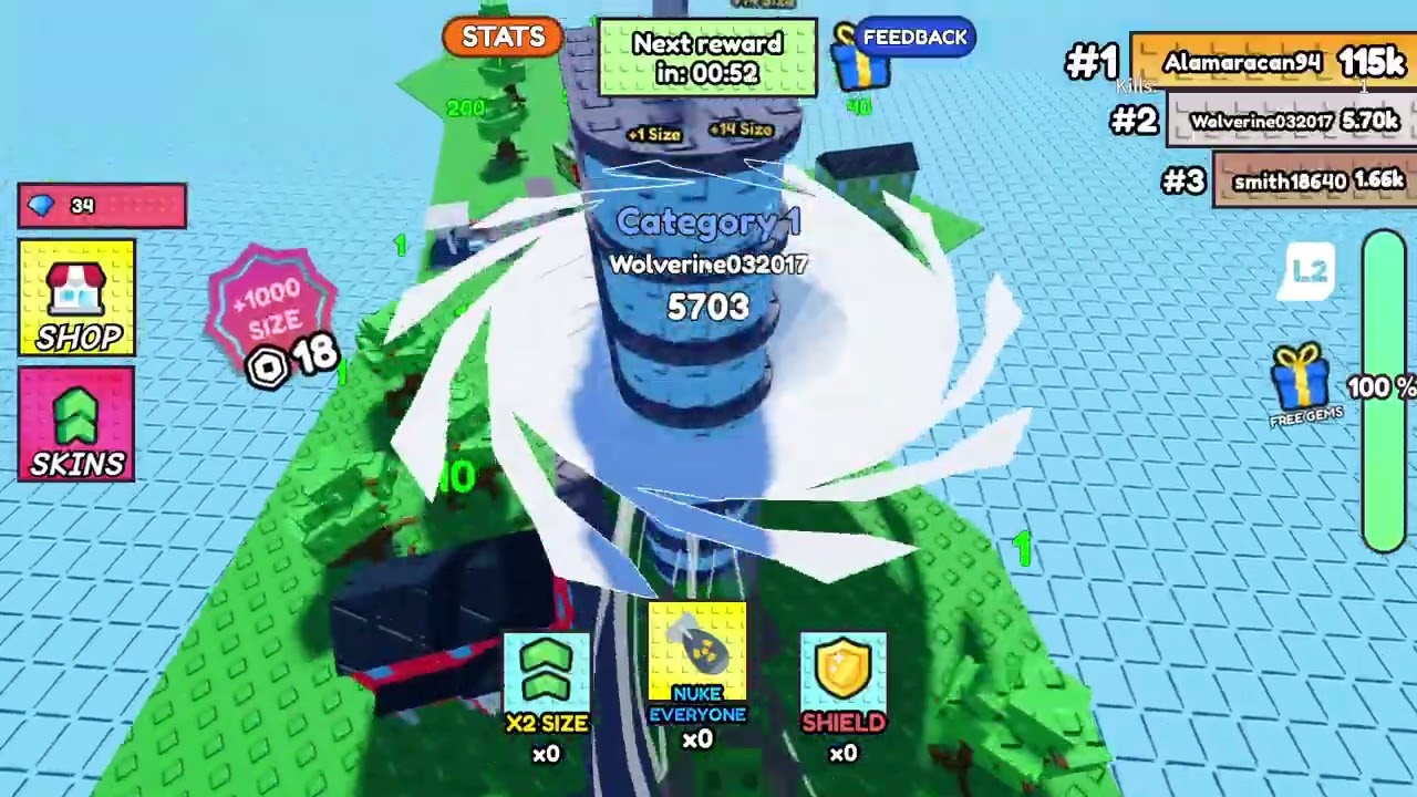 Trying to be the biggest tornado in Roblox