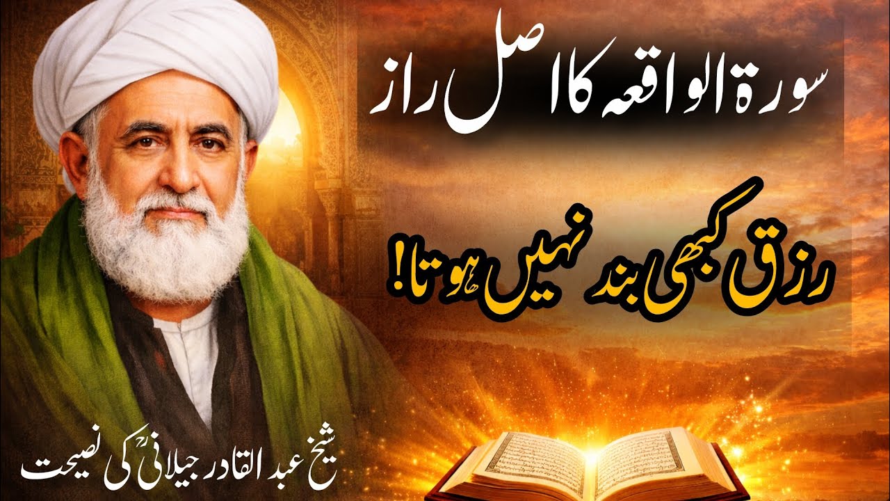 Surah Waqiah Ka Asal Raaz | Rizq Kabhi Band Nahi Hota | Sheikh Abdul Qadir Jilani Ki Naseehat