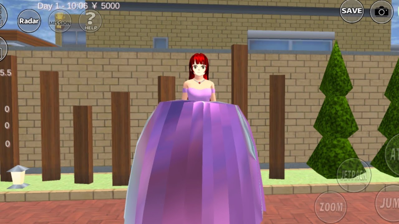 🌸💗 Flower Style Pink Princess Gown Tutorial | Sakura School Simulator