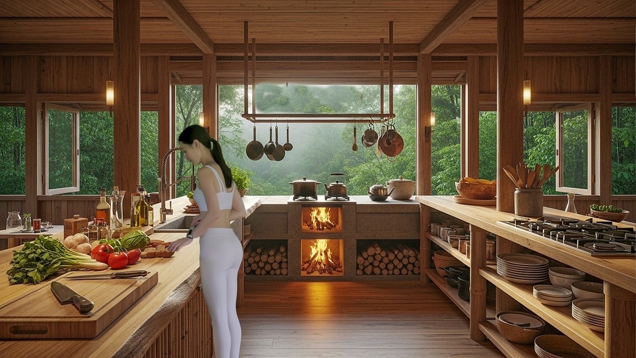 The girl renovated the old kitchen into a fully equipped kitchen that nobody could recognize