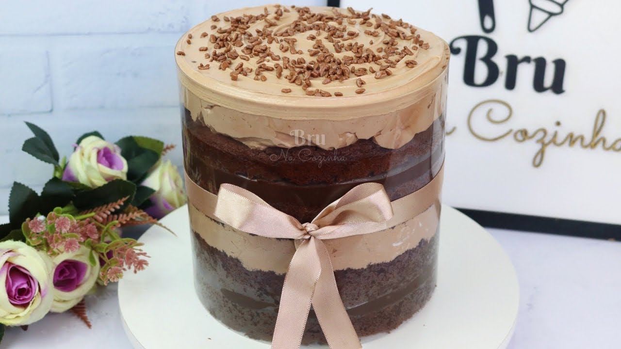 NAKED CAKE NO ACETATO BEM CHOCOLATUDO - BOLINHO NO ACETATO | Bru na Cozinha