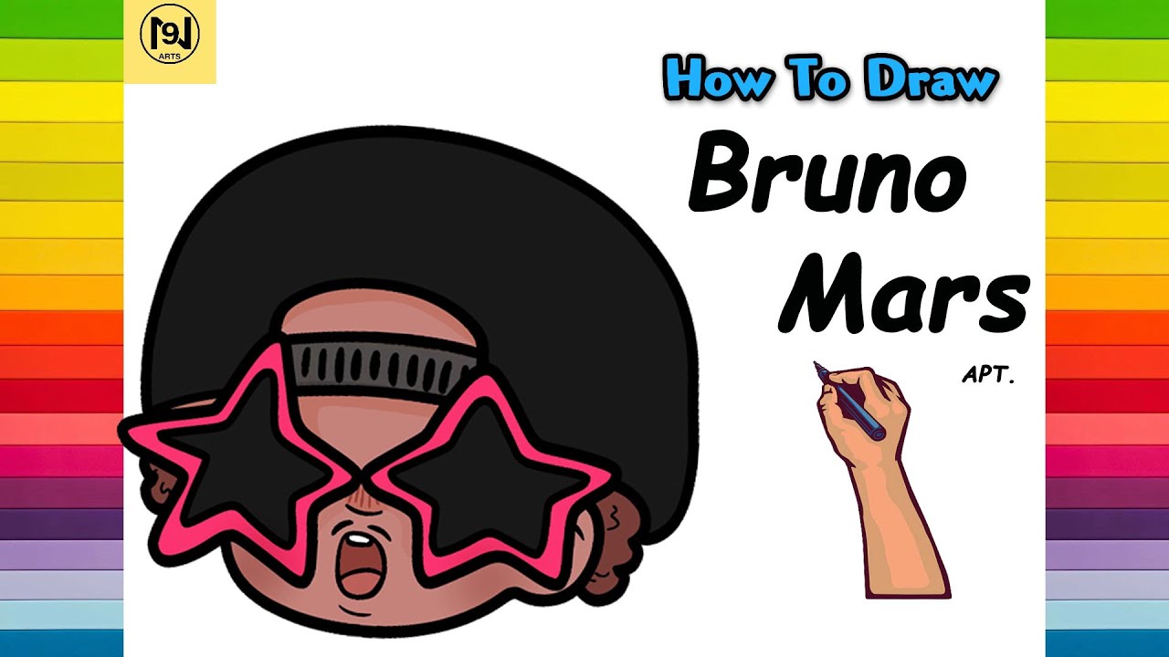 How To Draw Bruno Mars from APT