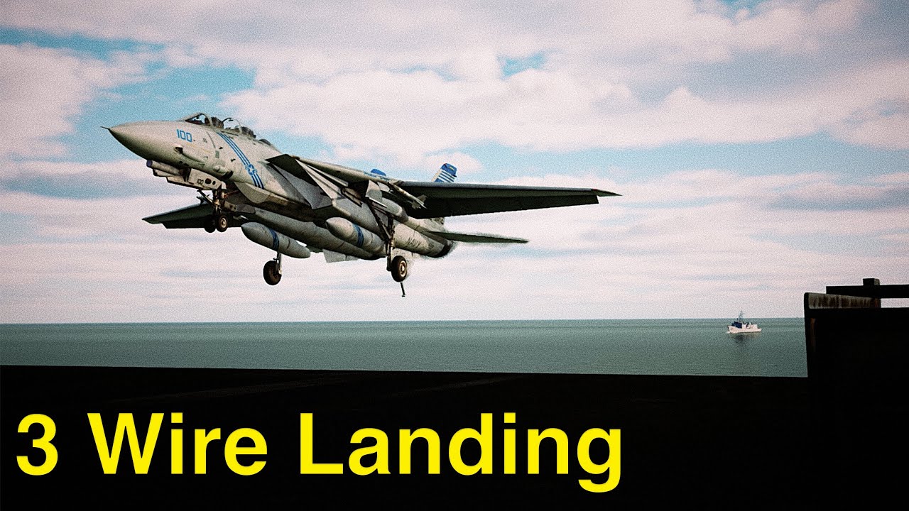 DCS - F-14 - 3 Wire Landing On USS Forrestal (CV-59)
