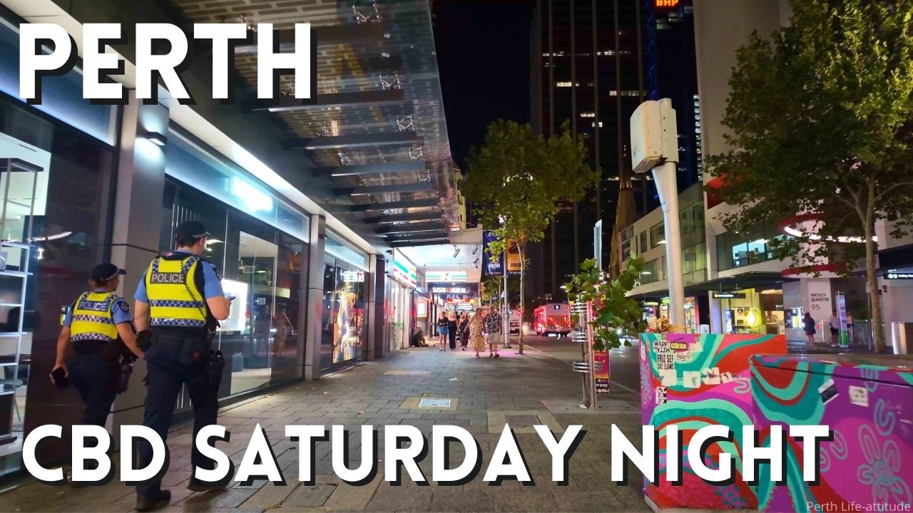 Perth CBD Saturday Night Walk 2026 - Murray Street, William Street & Hay Street After Dark (4K)