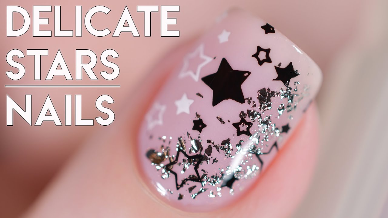Delicate Stars Nails Design - Нежный маникюр