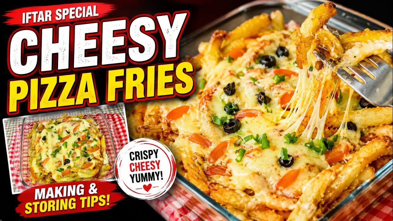  Iftar Special -Pizza Fries Recipe 🍕🍟🧀 & Storage Tips | How We Can Store French Fries For  Long Time