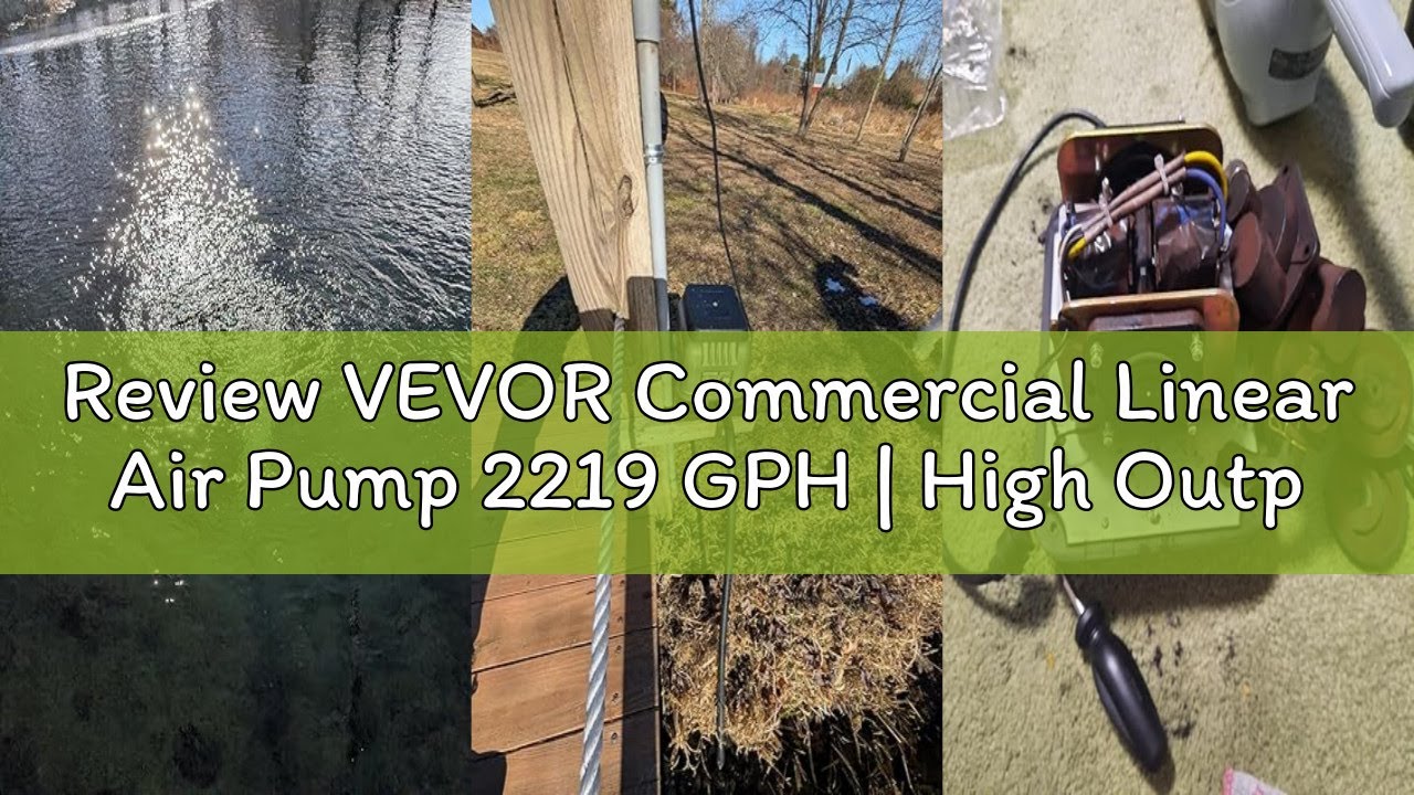 Review VEVOR Commercial Linear Air Pump 2219 GPH | High Output Aerator for Septic Tanks, Large Pond
