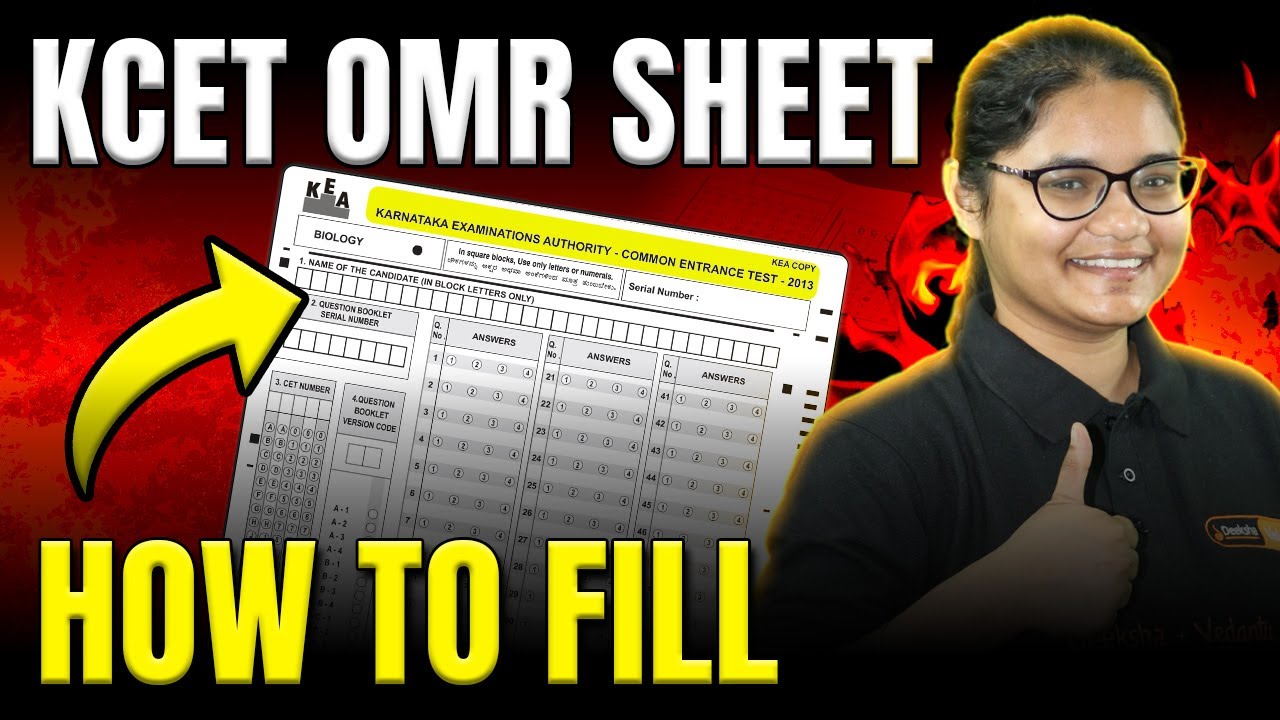 How To Fill KCET Exam OMR Sheet? 📝✍️